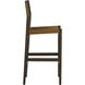 Argus 47.25 inch Nubuck Caramel Leather Barstool